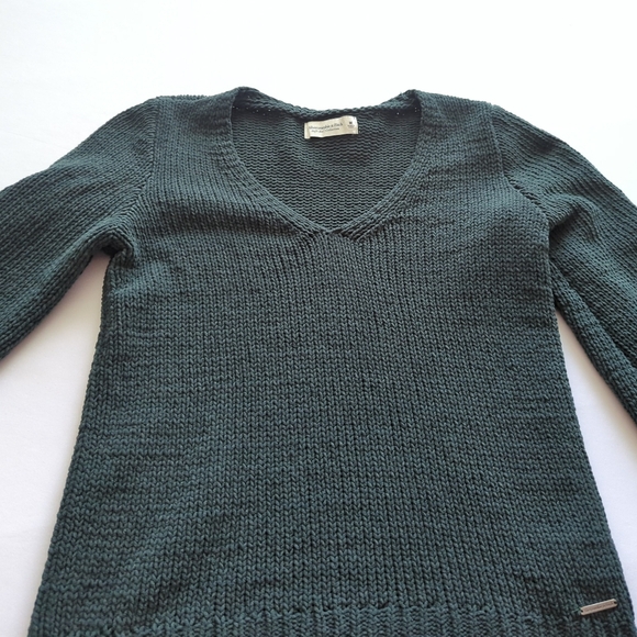 Abercrombie & Fitch Dark Green Soft A&F Collection Pullover Sweater Size M - Picture 4 of 8